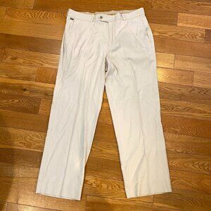 Tommy Bahama Pants Size 33x32 Men's Golf Pants Pleated Silk Cotton READ
